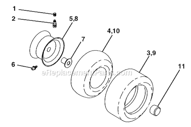 Page H Diagram and Parts List for WE12538L  Weed Eater Lawn Tractor